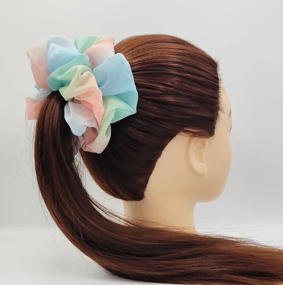Scrunchie gumička Duhová II. XXL