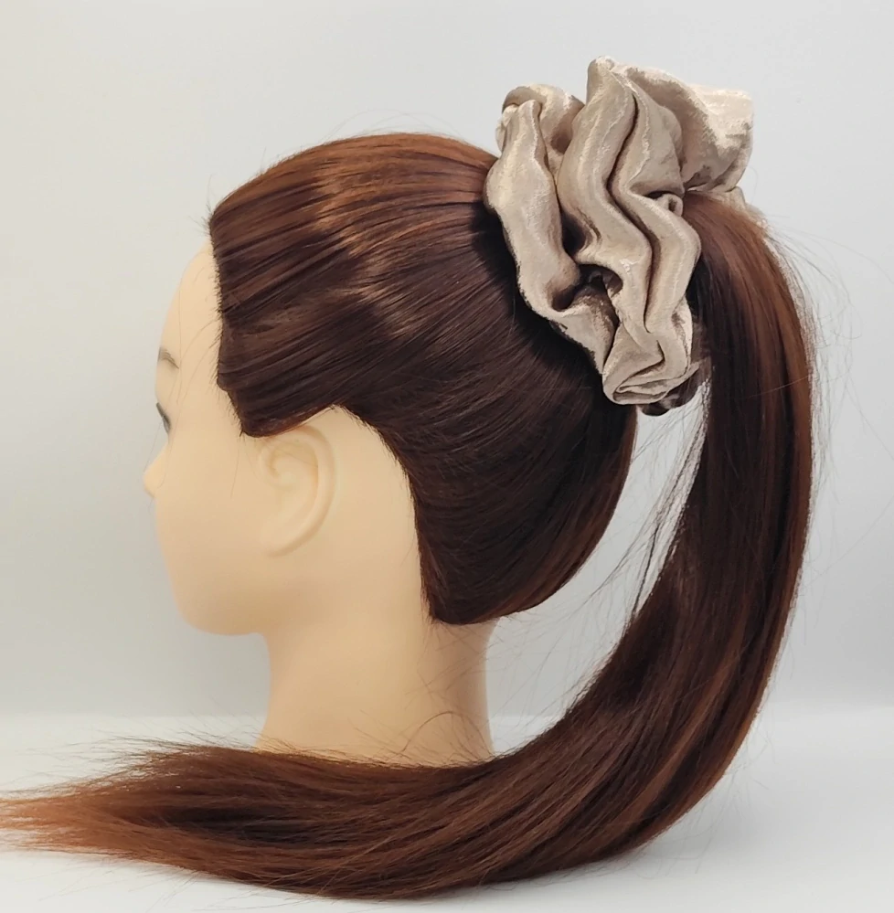 Scrunchie gumička béžová Dion XXL