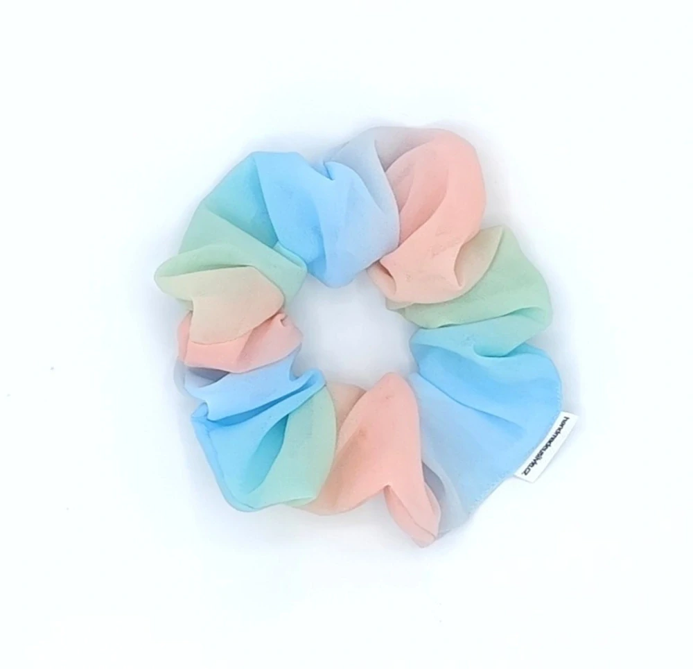 Scrunchie gumička Duhová L - klasik