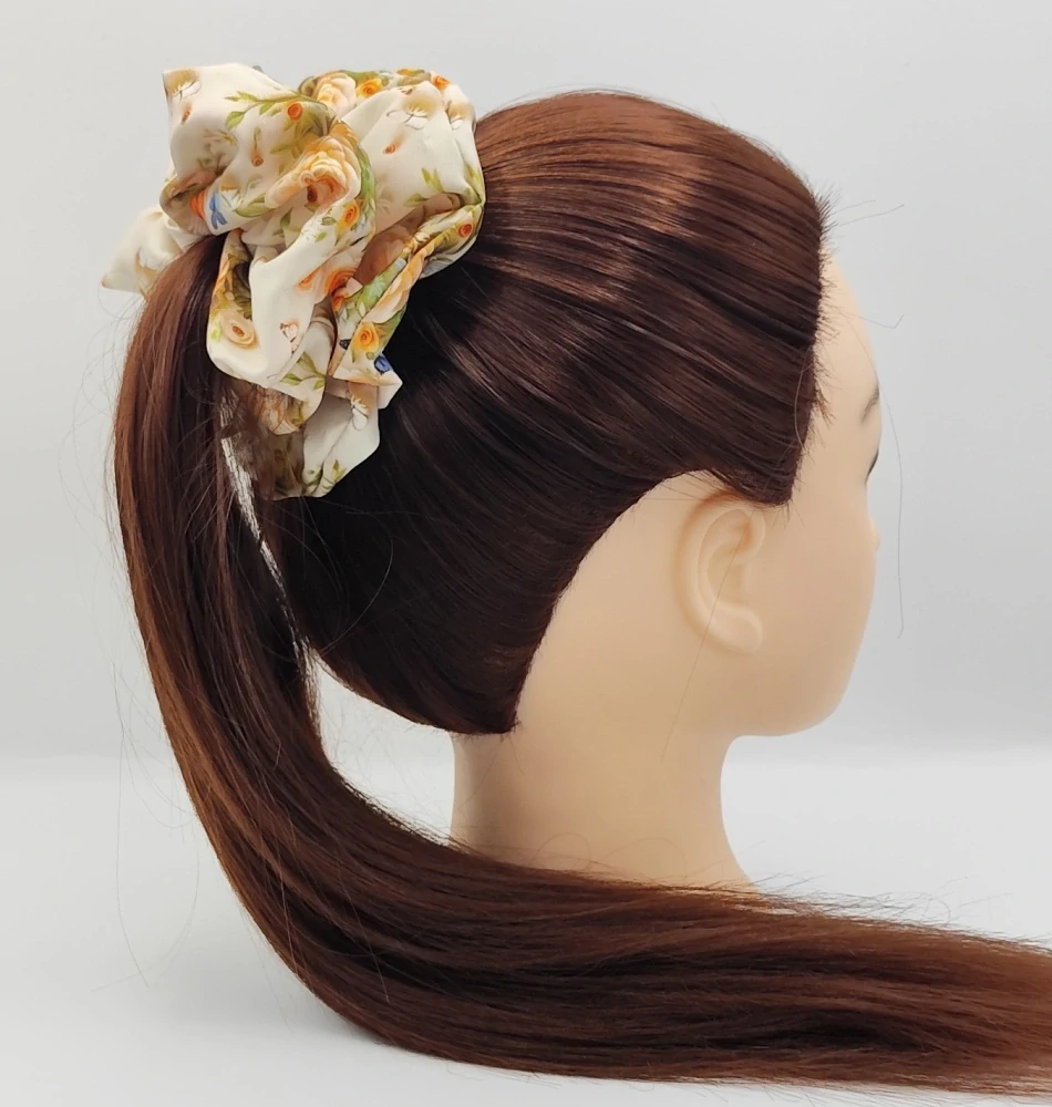 Scrunchie gumička Jarní květy I. XXL