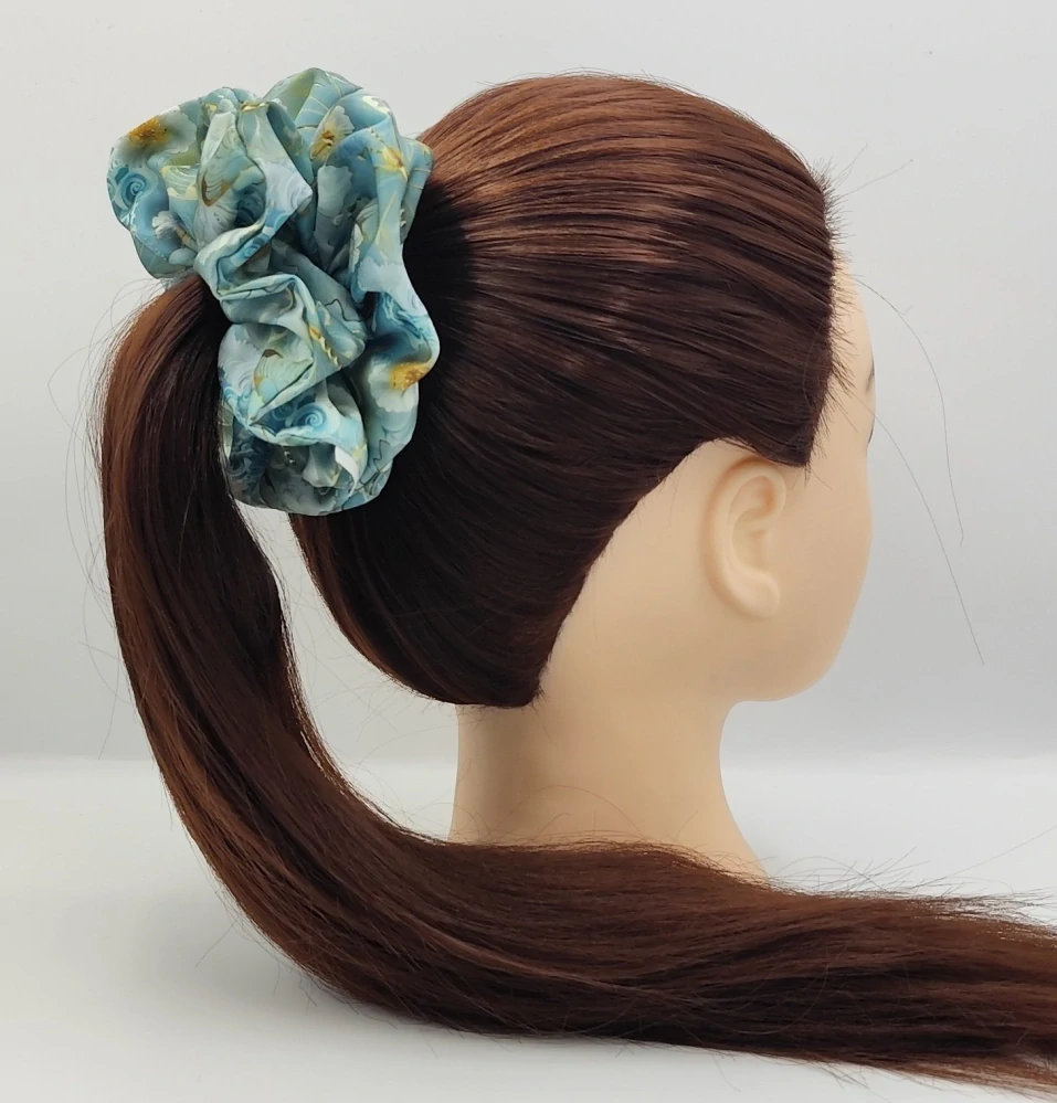Scrunchie gumička Jarní květy II. XXL