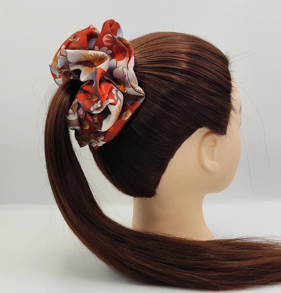 Scrunchie gumička Jarní květy III. XXL