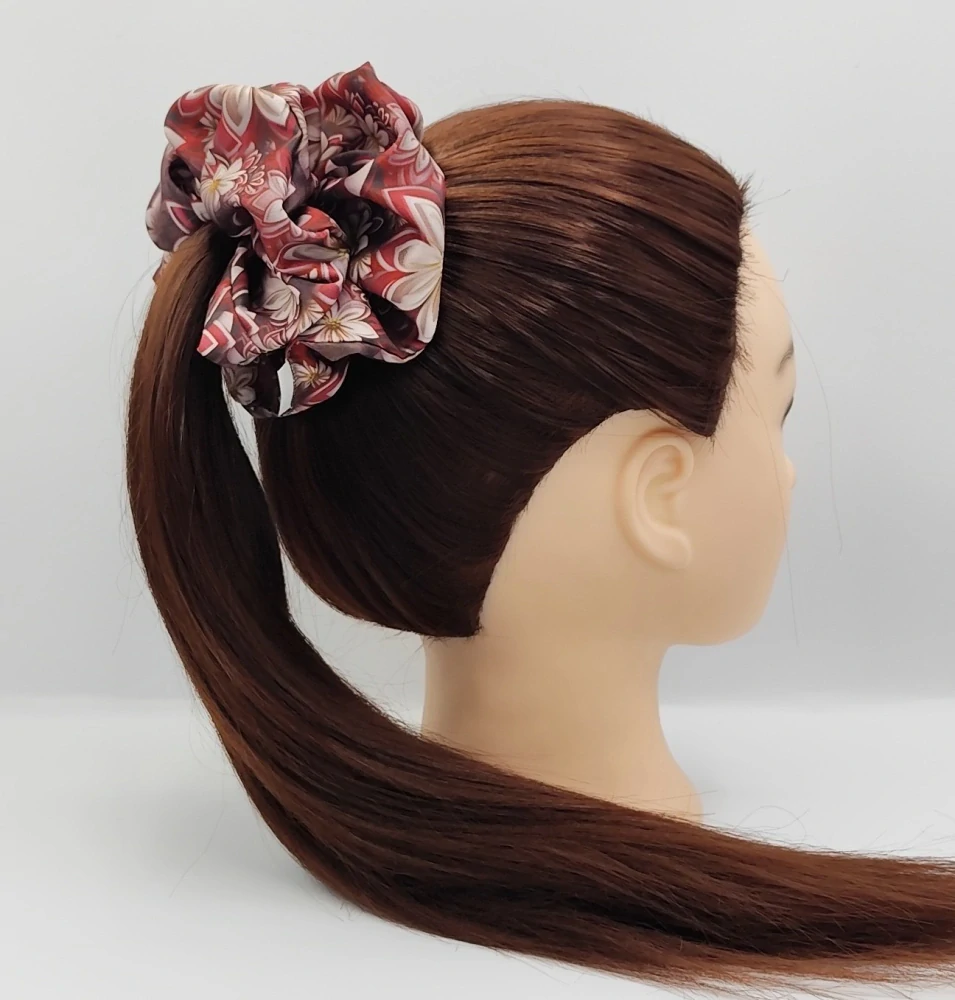 Scrunchie gumička Jarní květy IV. XXL