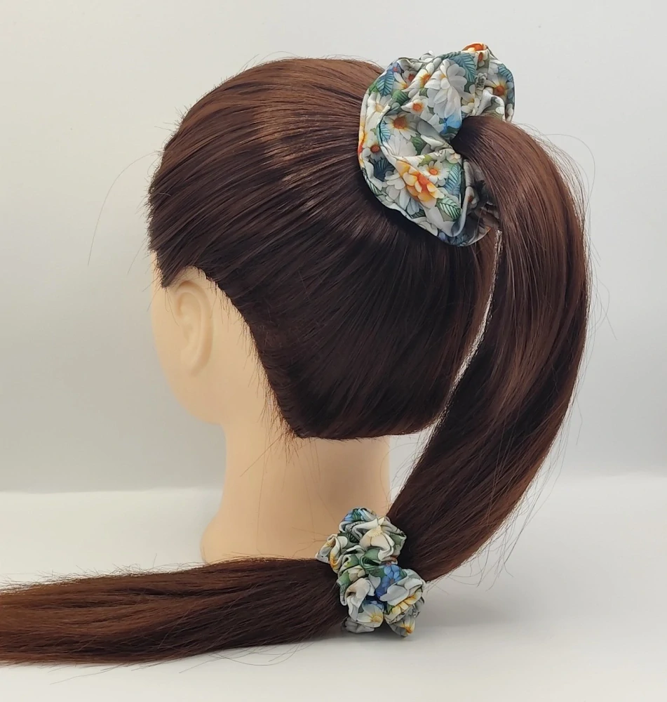 Scrunchie gumička Jarní květy VIII. S