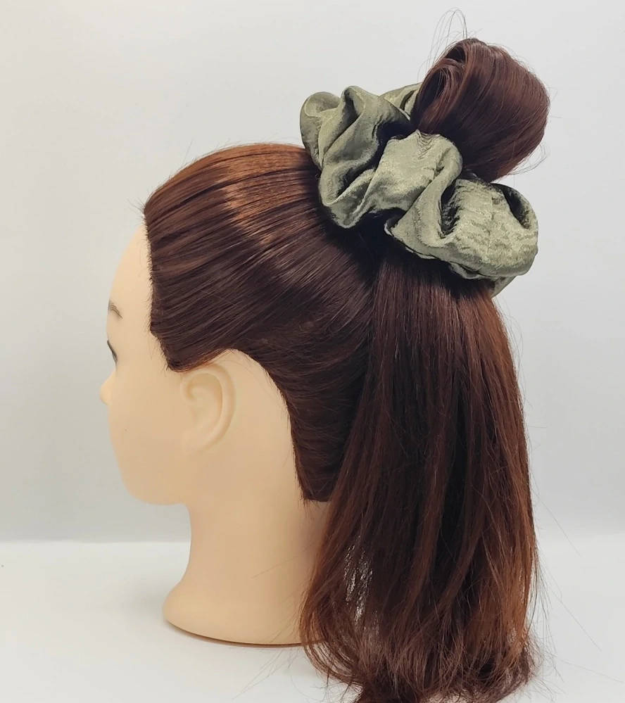Scrunchie gumička zelená Dion XXL