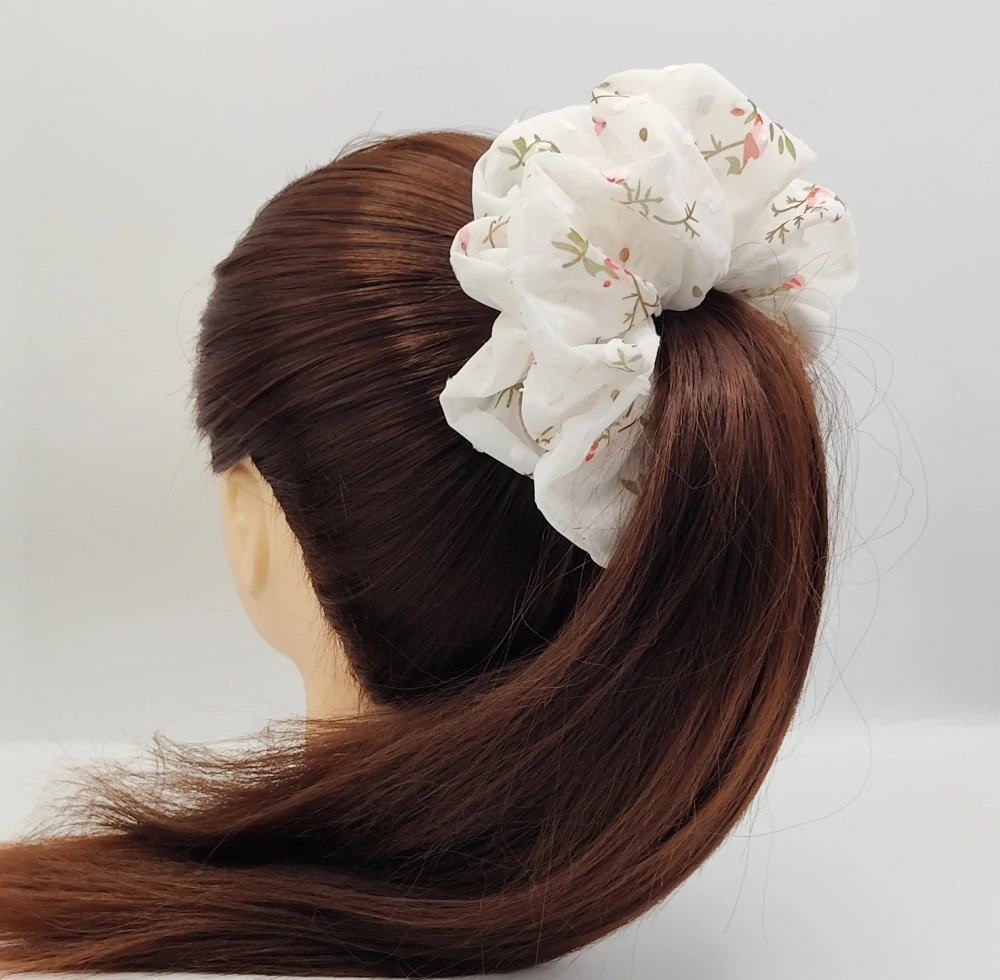Scrunchie gumička Bílá XXL