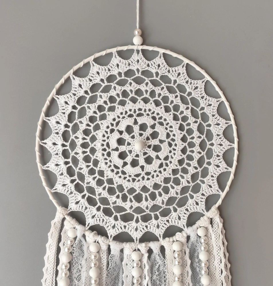 Lapač zlých snů Bílá holubice 20 x 65 cm