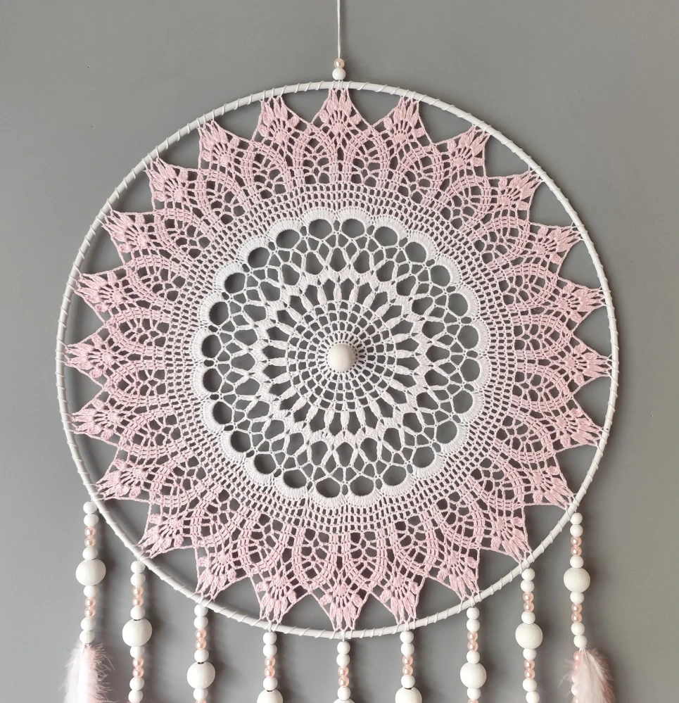 Lapač snů Stínový strážce růžový 40 x 115 cm
