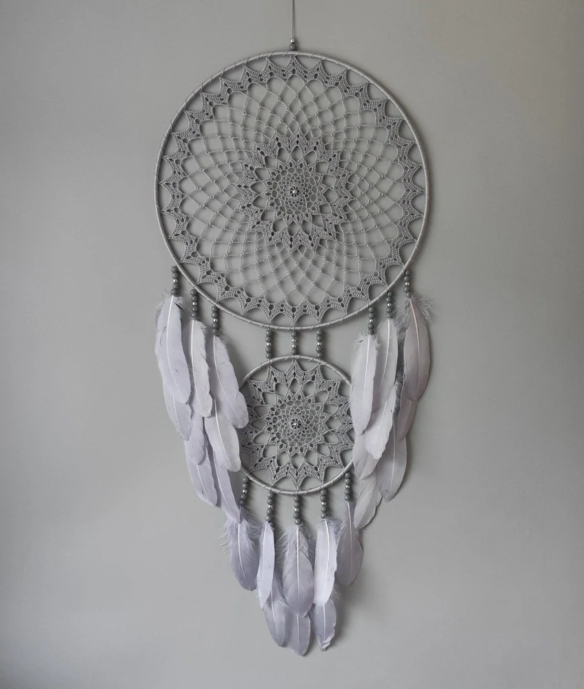 Lapač zlých snů Náčelník Šedý vlk 40 x 95 cm