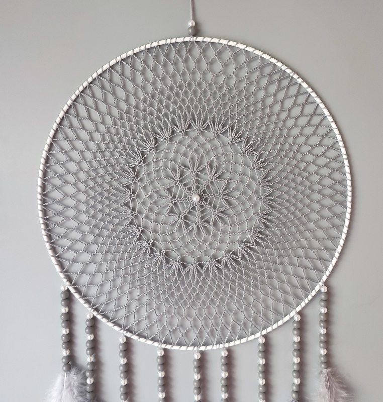 Lapač zlých snů Světle šedý 35 x 110 cm
