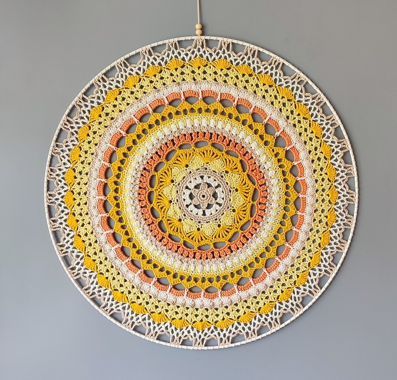 Sestava dvou žlutých mandal 50 cm