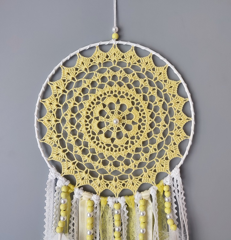 Lapač zlých snů - Žlutá holubice 20 x 60 cm
