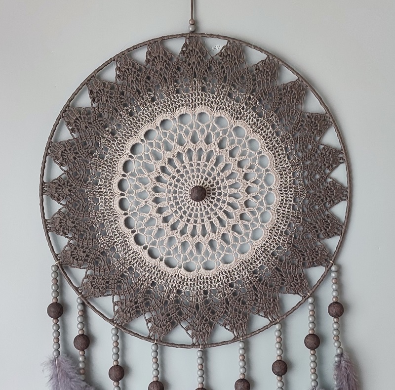 Lapač zlých snů Stínový strážce béžovo šedý 40 x 115 cm
