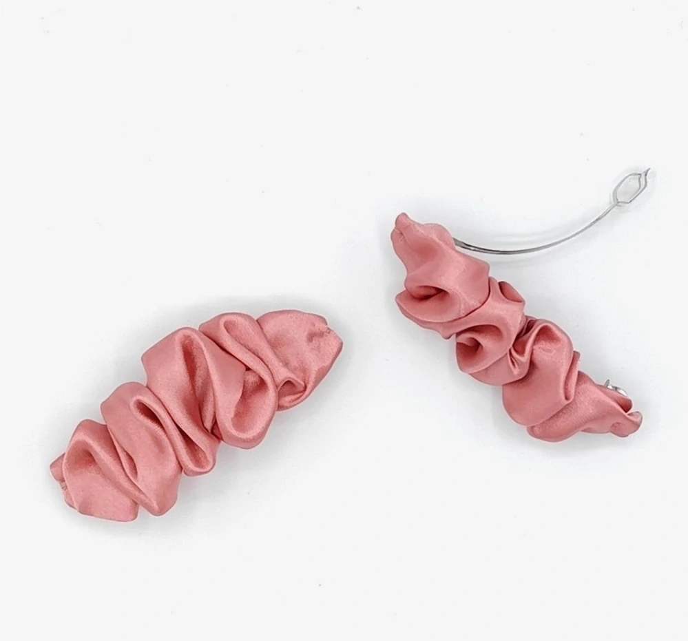 Spona do vlasů Scrunchie starorůžová