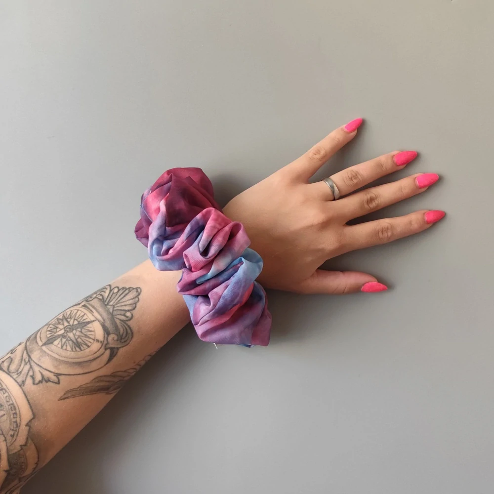 Scrunchie gumička Malinová XXL