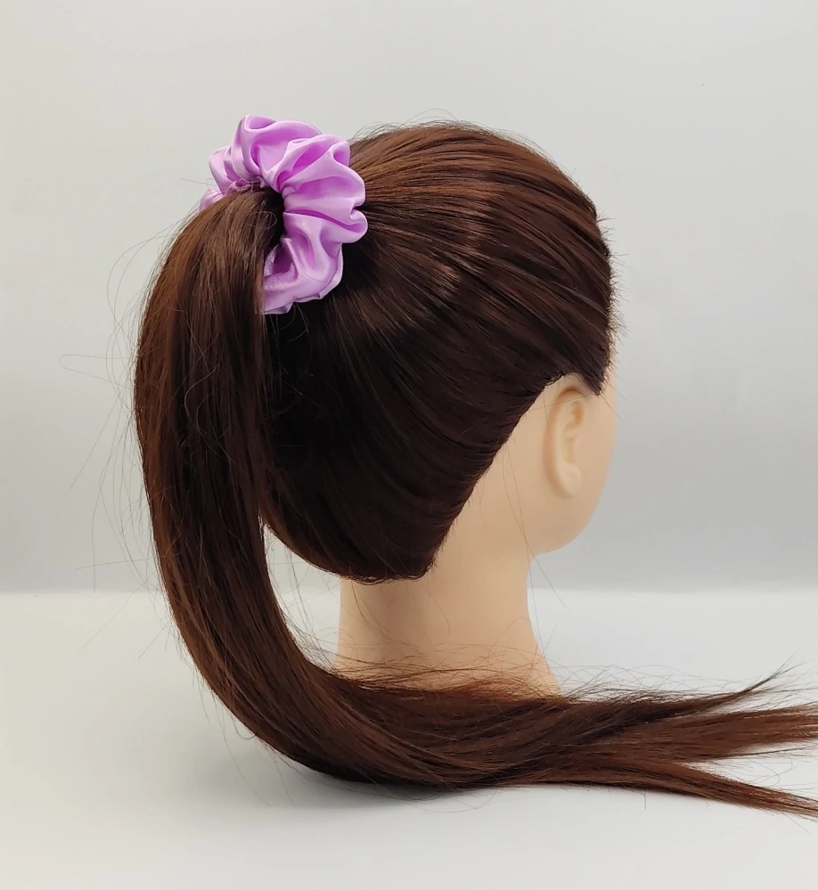 Saténová Scrunchie gumička sv. fialová L 