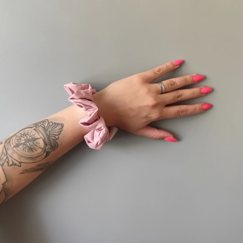 Scrunchie gumička starorůžová L - klasik
