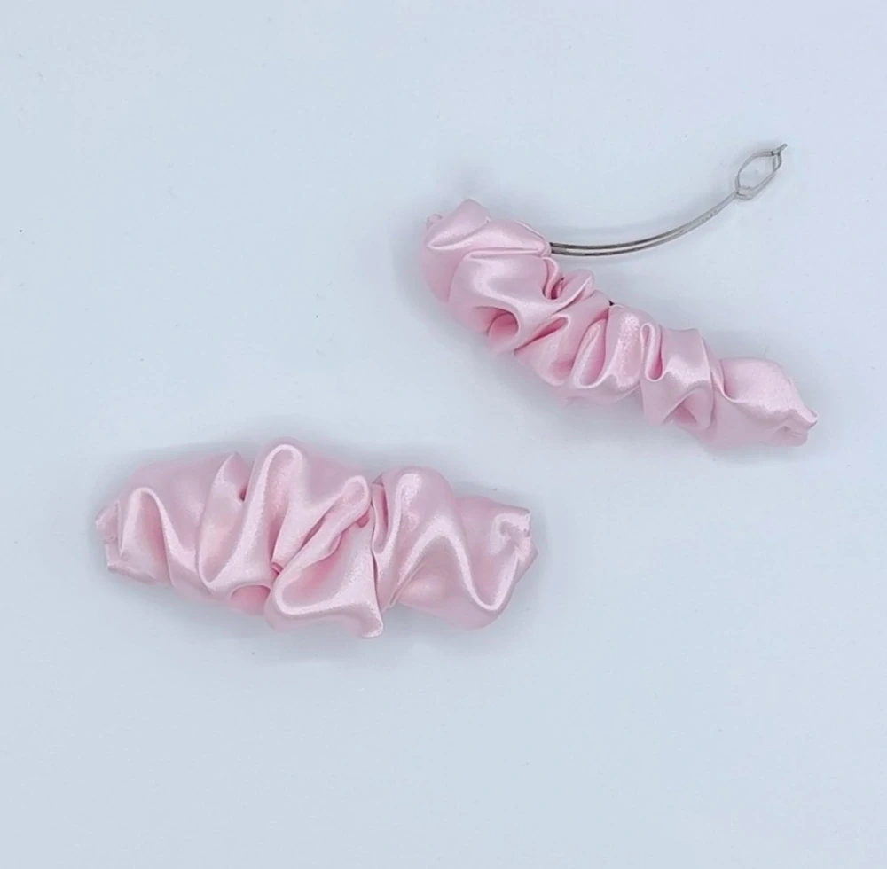 Spona do vlasů Scrunchie růžová