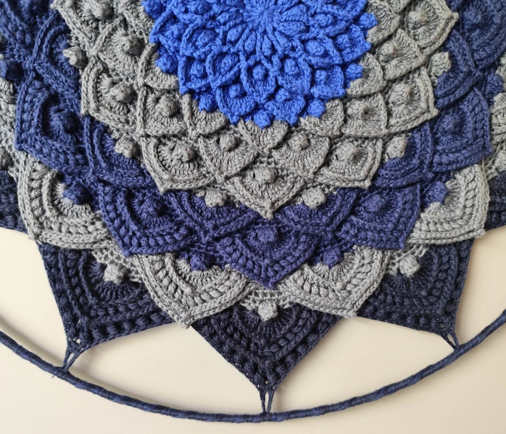 Háčkovaná Mandala - Lotosový květ 45 cm č.6