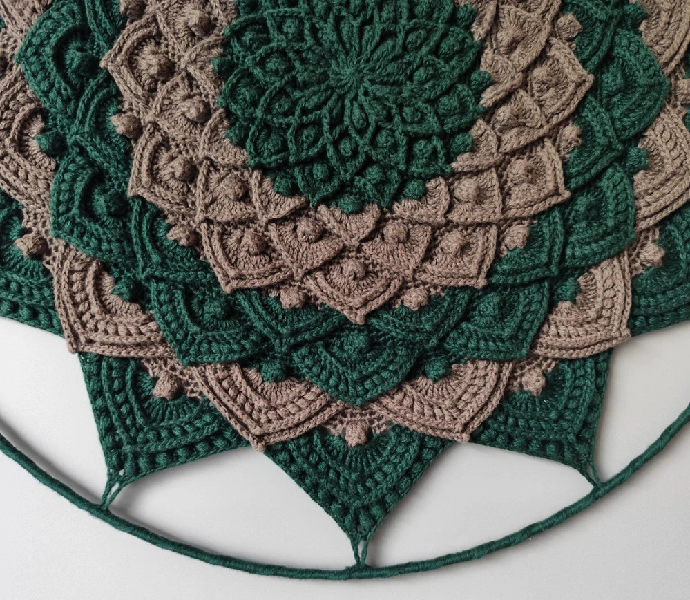 Háčkovaná Mandala - Lotosový květ 45 cm č.7
