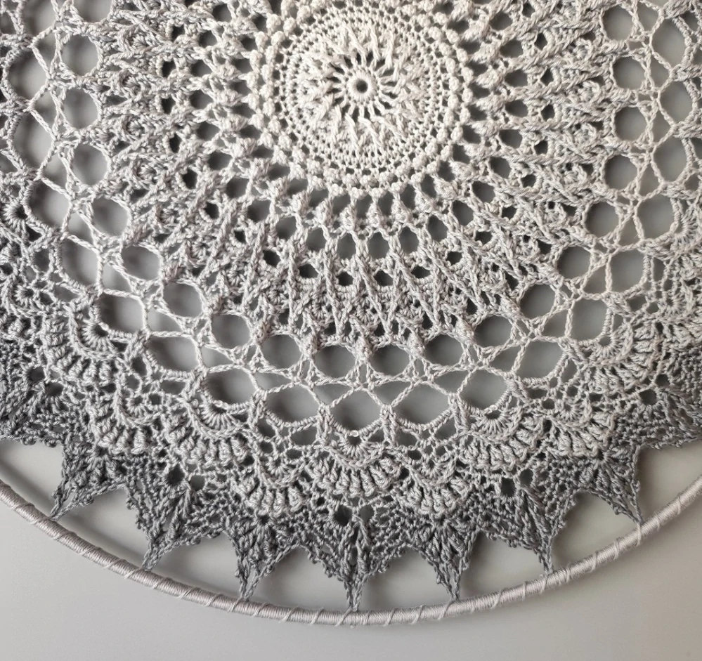 Mandala Šedá - průměr 45 cm