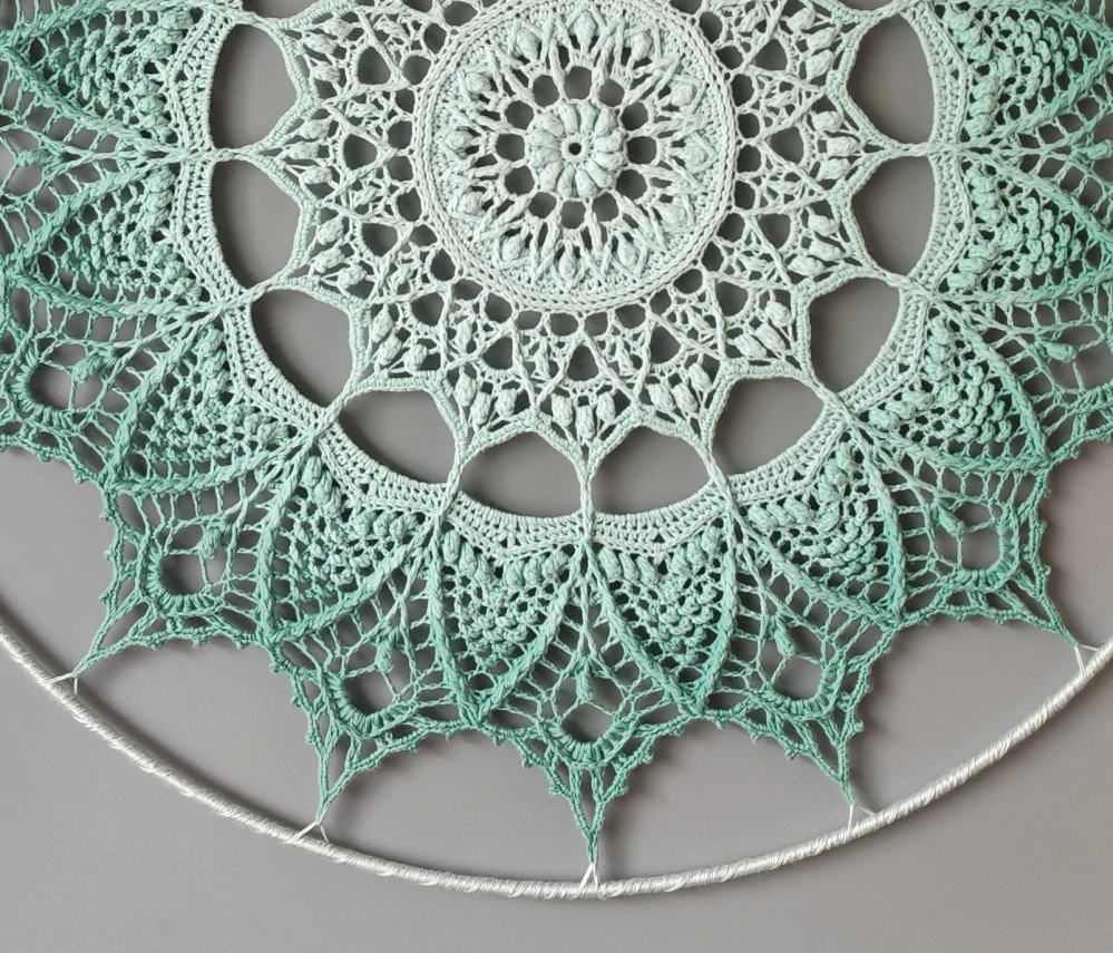 Mandala Zelená hvězda - průměr 60 cm