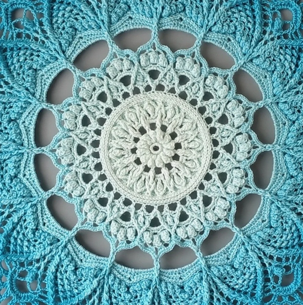 Mandala Modrá hvězda - průměr 45 cm