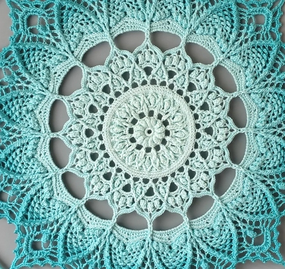 Mandala Tyrkysová hvězda - průměr 45 cm