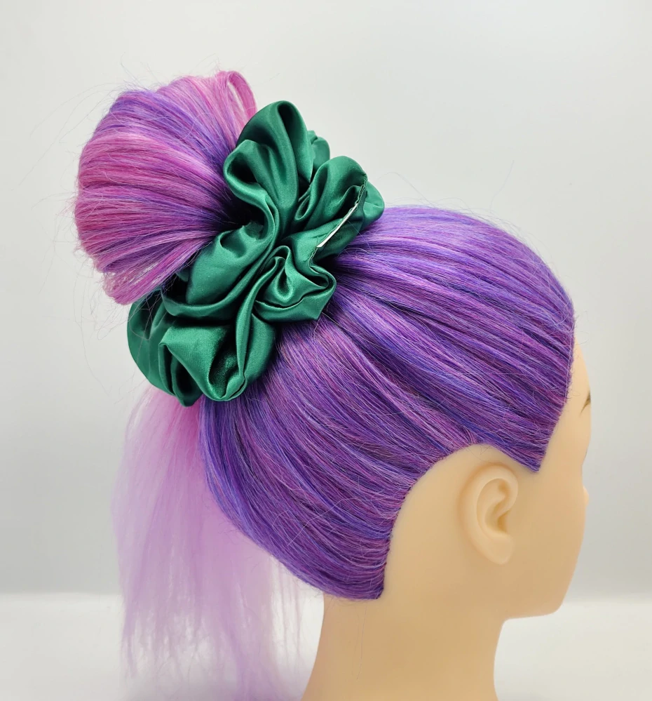 Saténová Scrunchie gumička zlatá XXL