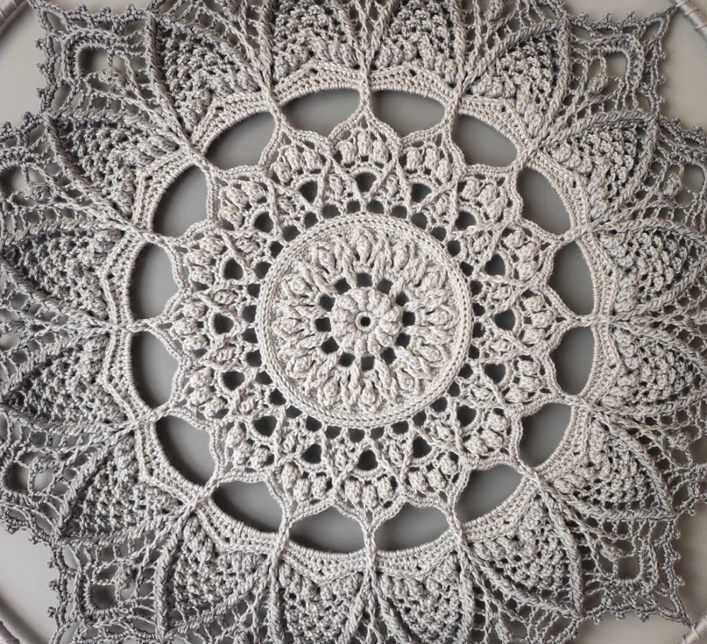 Mandala Šedá hvězda - průměr 45 cm