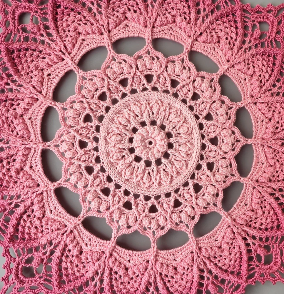 Mandala Růžová hvězda - průměr 45 cm