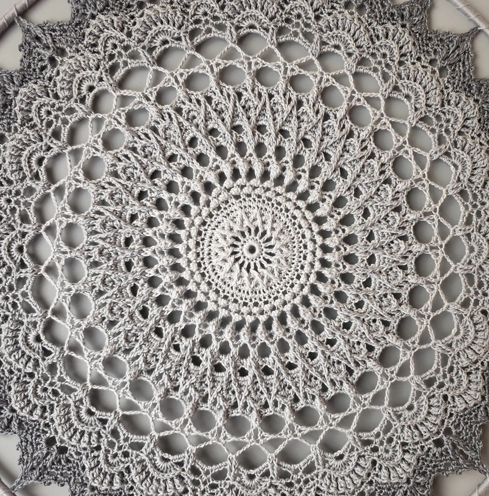 Mandala Šedá - průměr 45 cm