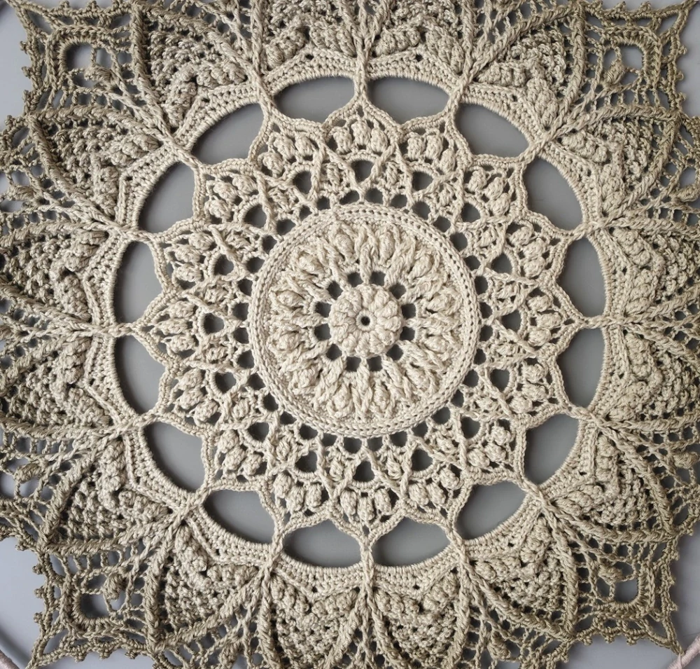 Mandala Khaki hvězda - průměr 45 cm
