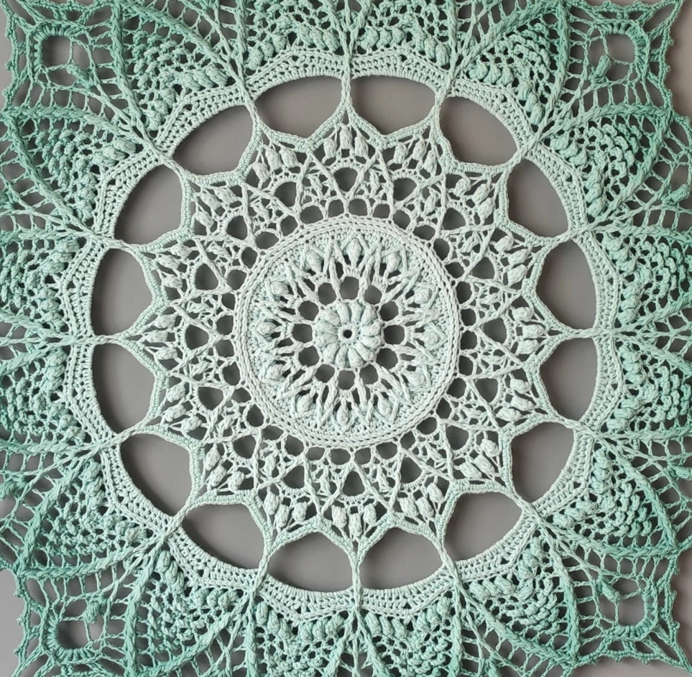 Mandala Zelená hvězda - průměr 60 cm