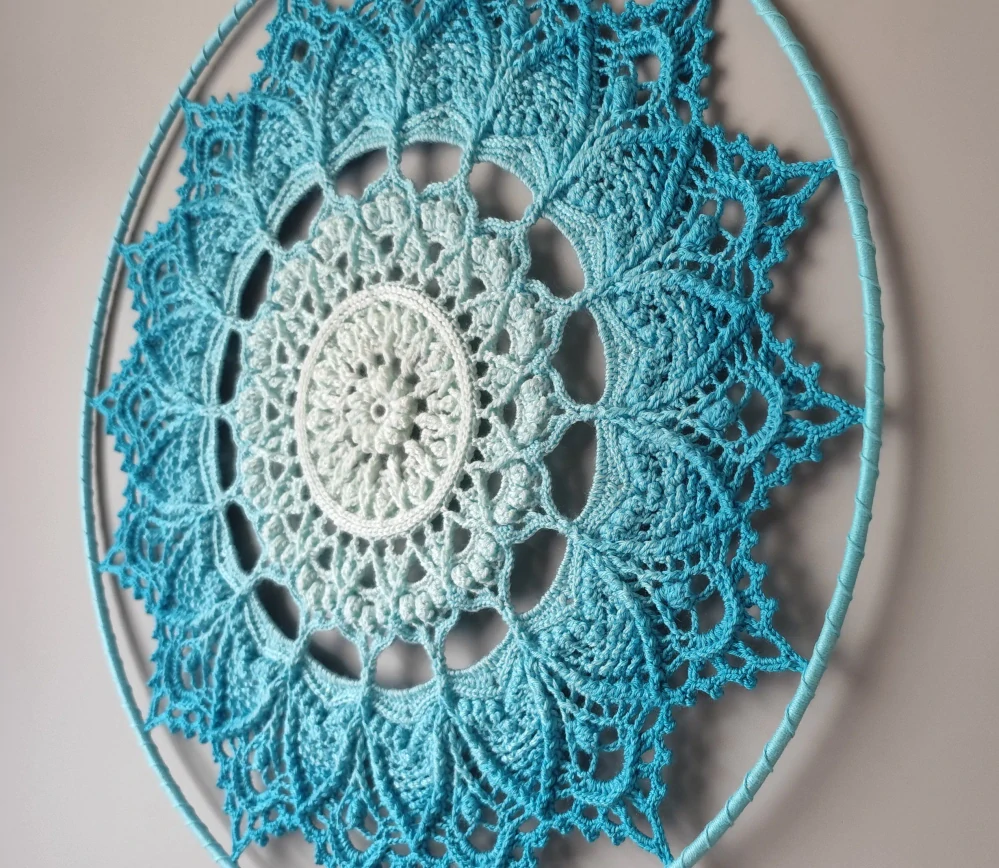 Mandala Modrá hvězda - průměr 45 cm