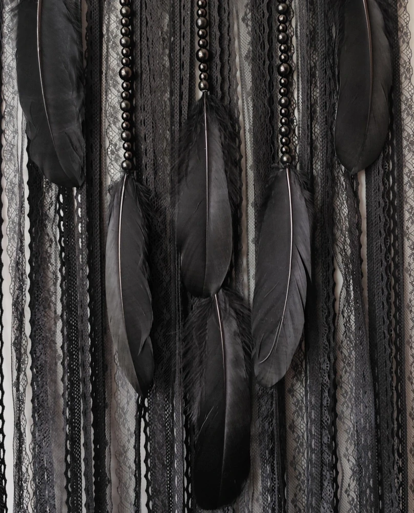 Lapač zlých snů Černá holubice 40 x 120 cm