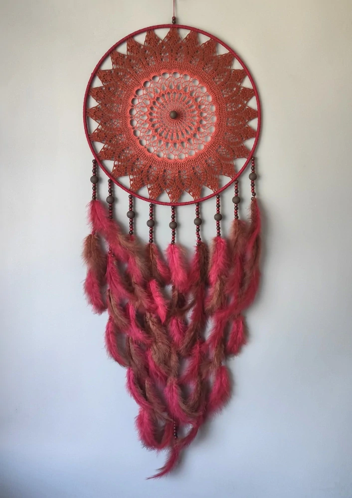 Lapač snů Stínový strážce vínový 40 x 115 cm