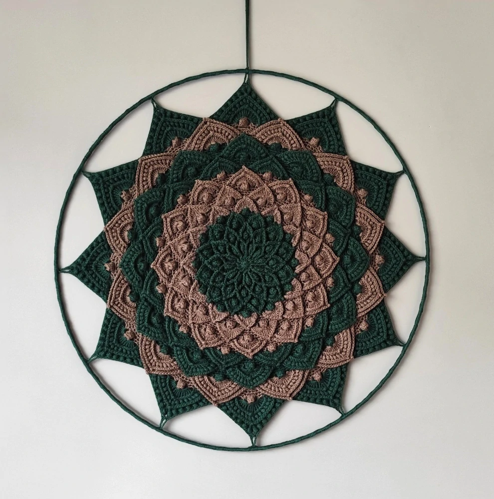 Háčkovaná Mandala - Lotosový květ 45 cm č.7
