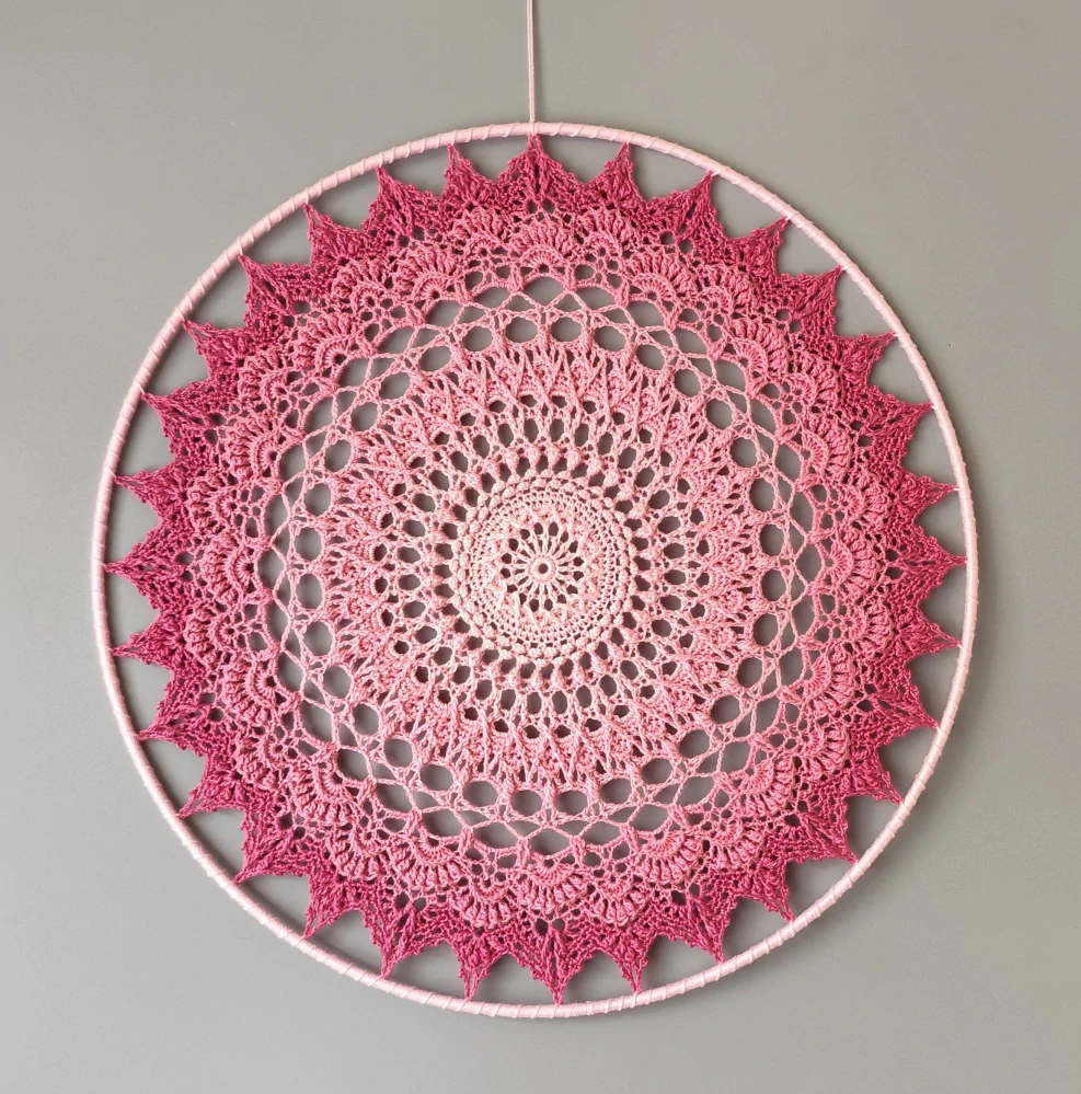 Mandala Růžová - průměr 45 cm