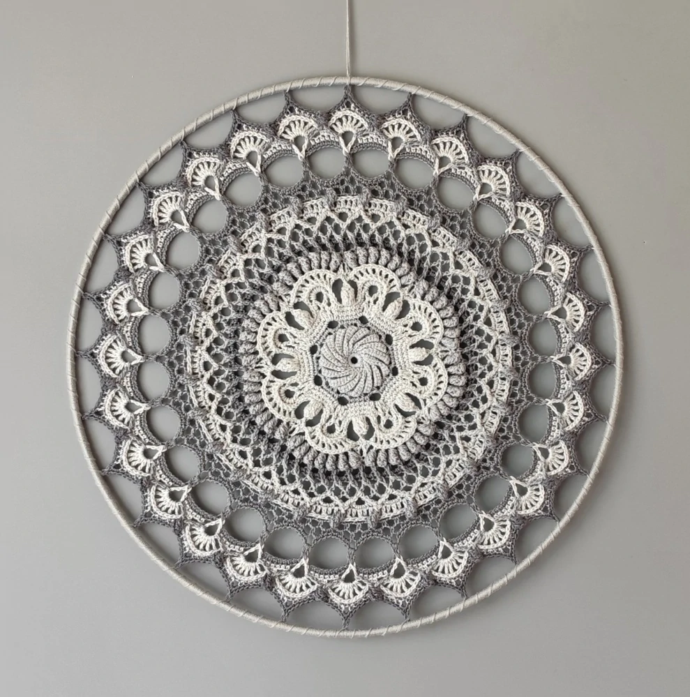 Mandala Šedá - průměr 40 cm