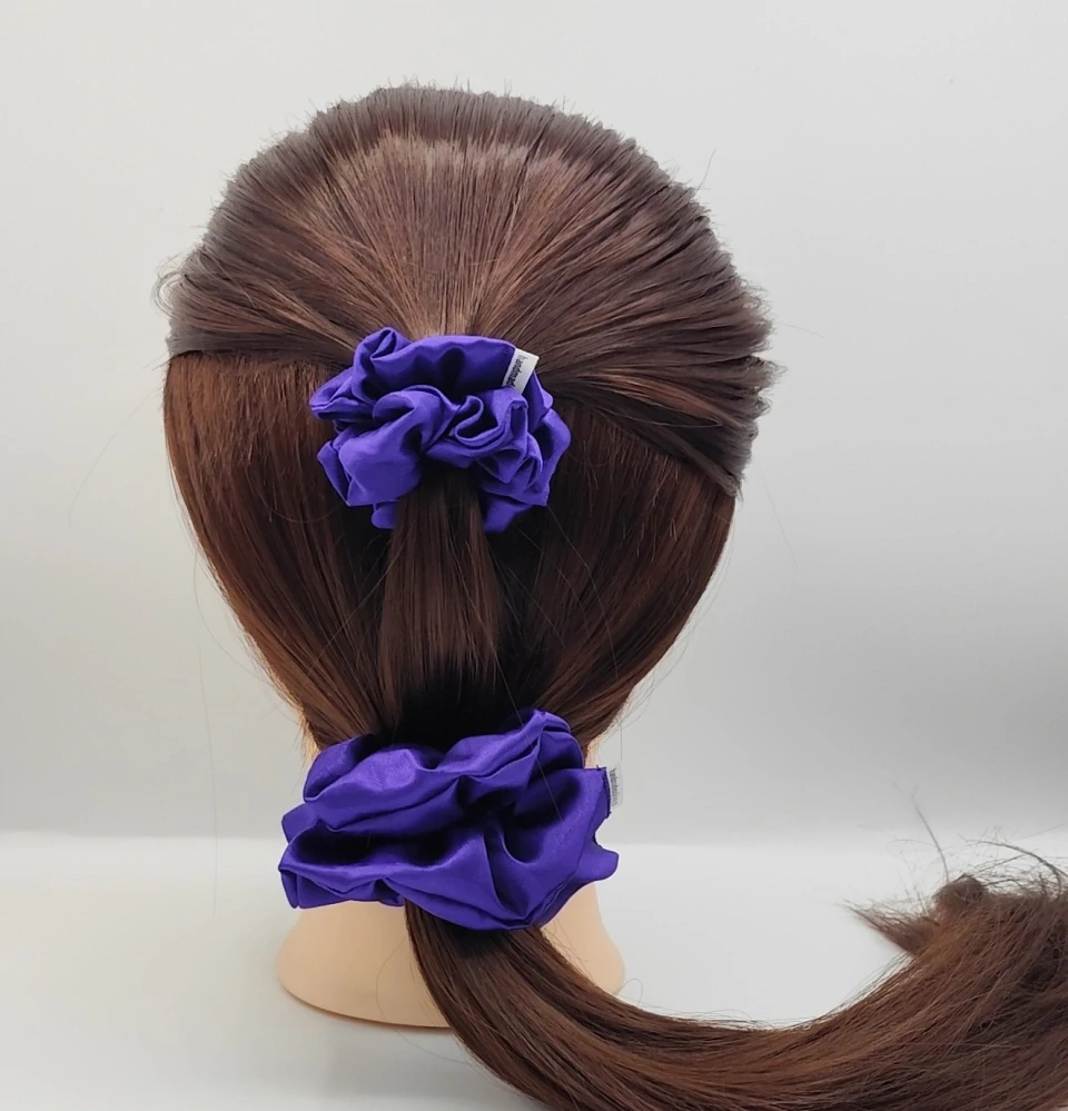 Dárková sada gumiček ve fialové - 6 scrunchies