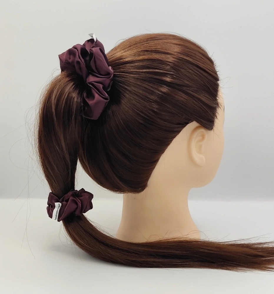 Dárková sada gumiček ve vínové - 6 scrunchies