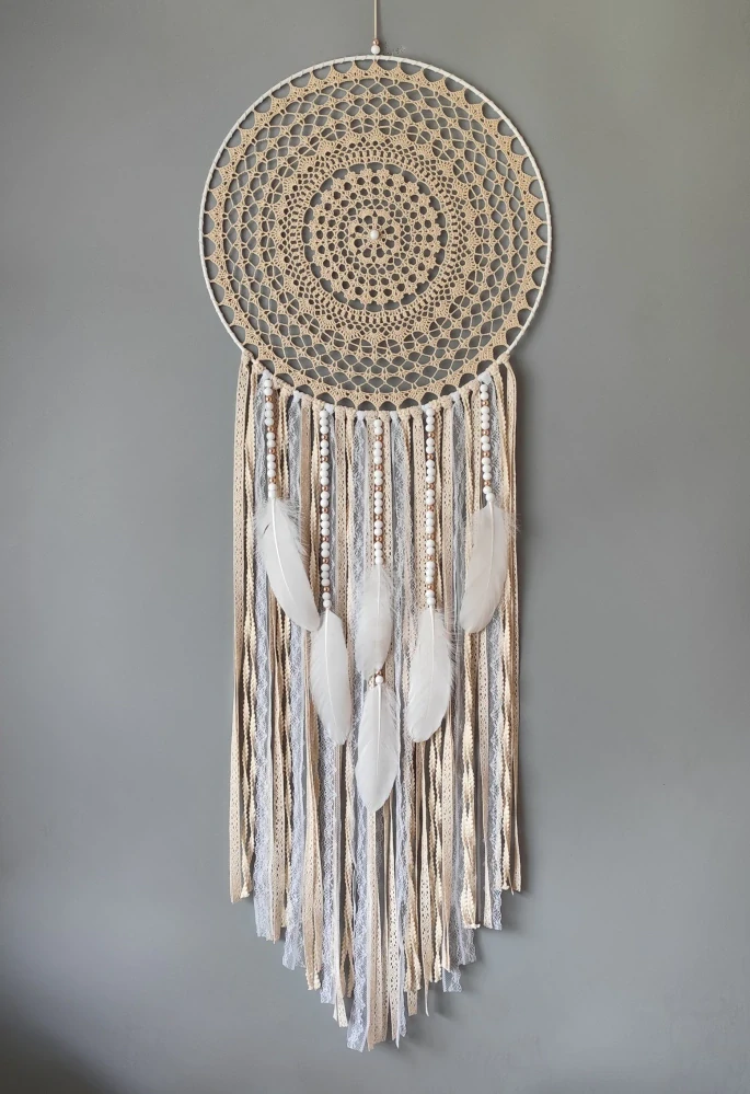 Lapač zlých snů Béžová holubice 40 x 115 cm