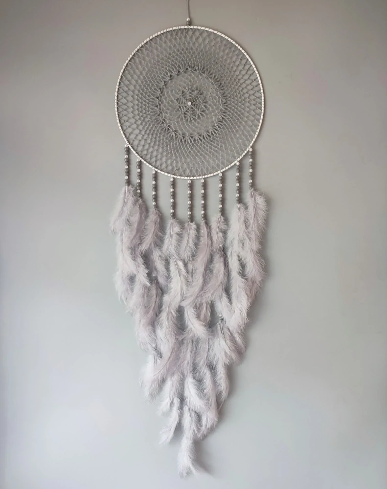 Lapač zlých snů Světle šedý 35 x 110 cm