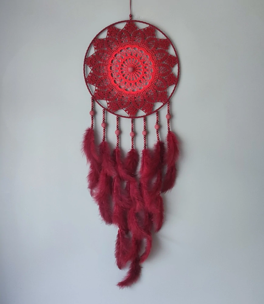 Lapač snů - Stínový strážce vínový 30 x 90 cm