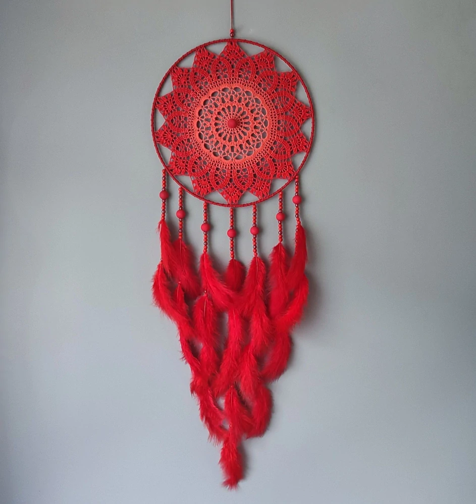 Lapač snů - Stínový strážce červený 30 x 90 cm