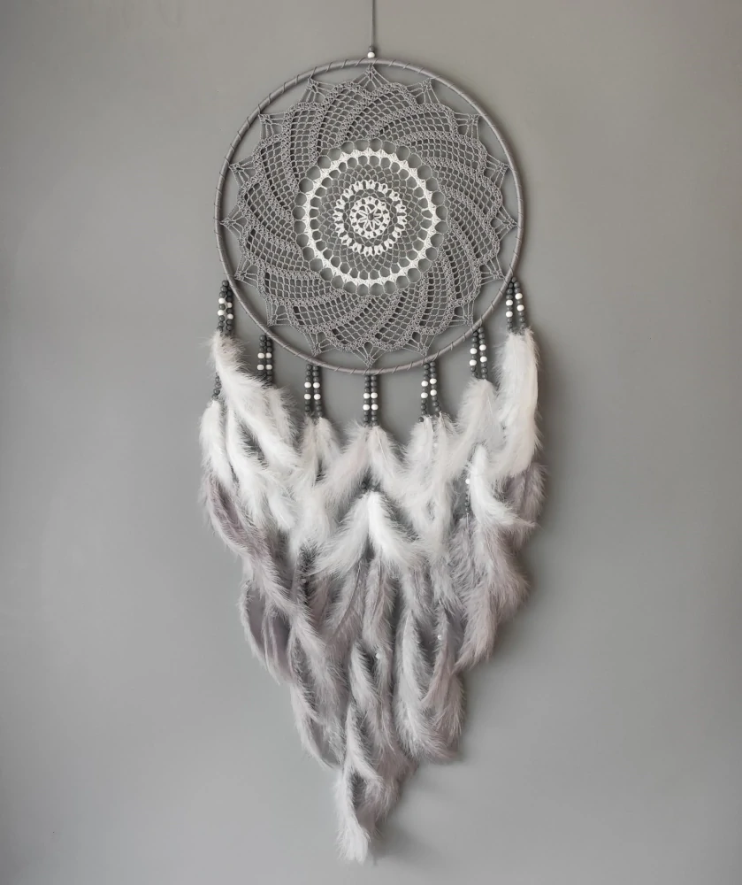 Lapač zlých snů Šedý ochránce 35 x 95 cm č.1
